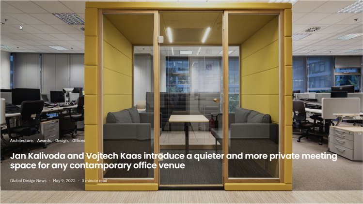 The Magazine Global Design News recalled that our MICROOFFICE® QUADRIO I won the Chicago Athenaeum Good Design Award as the ideal place for a one-on-one conversation with a colleague.